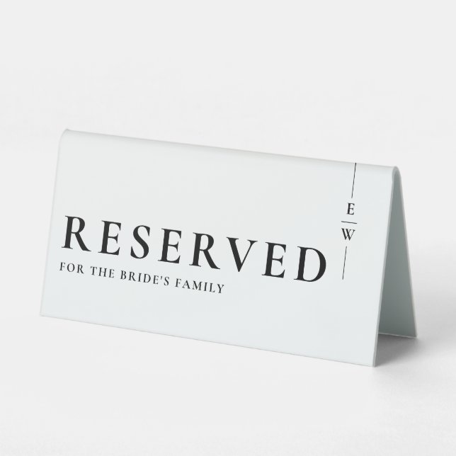 Black And White Minimalist Monogram Reserved (Front)