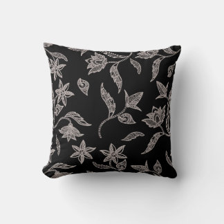 Black and White Minimalist Nature Cushion