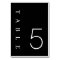 Black and White Minimalist Numbers Table Card