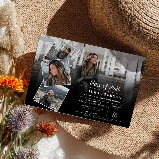 Black and white minimalist photo budget graduation (Black and white minimalist photo budget graduation)