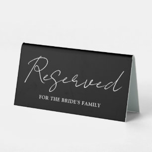 Black And White Minimalist Script Reserved
