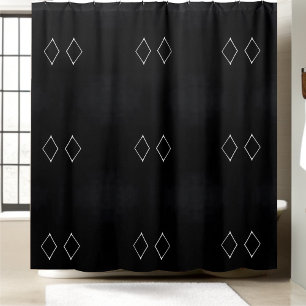 Black and White Minimalist Shower Curtain Style 2