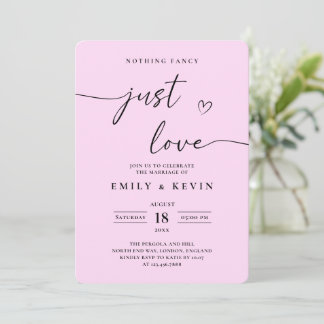 Black And White Minimalist Wedding Invitation