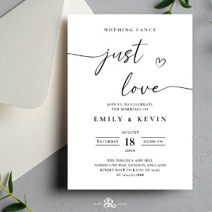 Black And White Minimalist Wedding Invitation