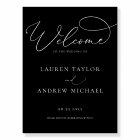 Black and White Minimalist Welcome to Our Wedding 