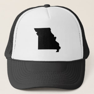 Black and White Missouri Trucker Hat