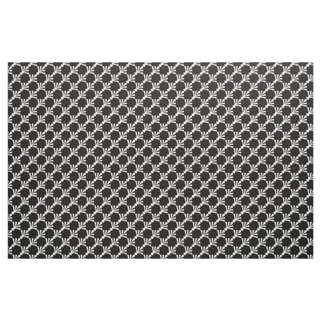 Black And White Modern Art Deco Pattern Fabric (Fat Quarter)
