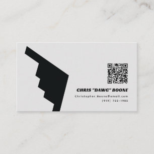 Black and White Modern B-2 Bomber Business Card