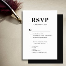 Black and White Modern Bold Monogram Wedding