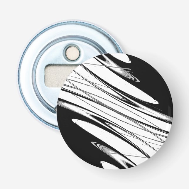 Black and White Modern Bottle Opener (Front)