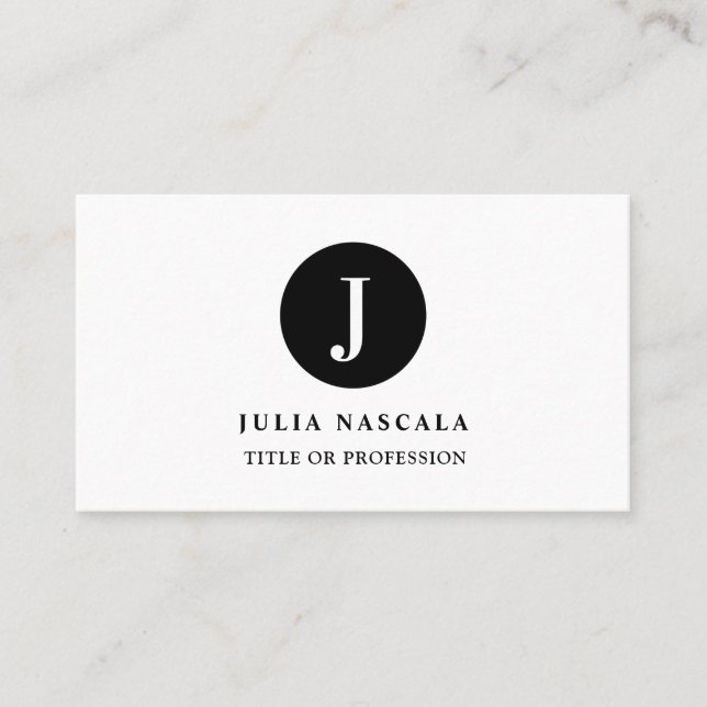 Black And White Modern Business Cards Template (Front)