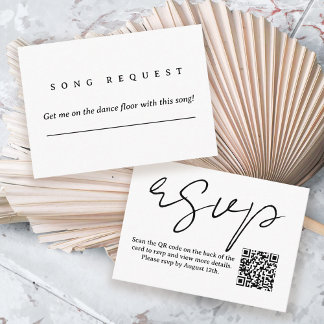 Black and White Modern Chic rsvp Enclosure Card