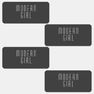 Black and White Modern Clothing Labels