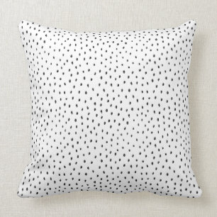 Black and White Modern Doodle Spot Cushion