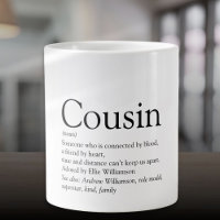 Black and White Modern Fun Cool Cousin Definition