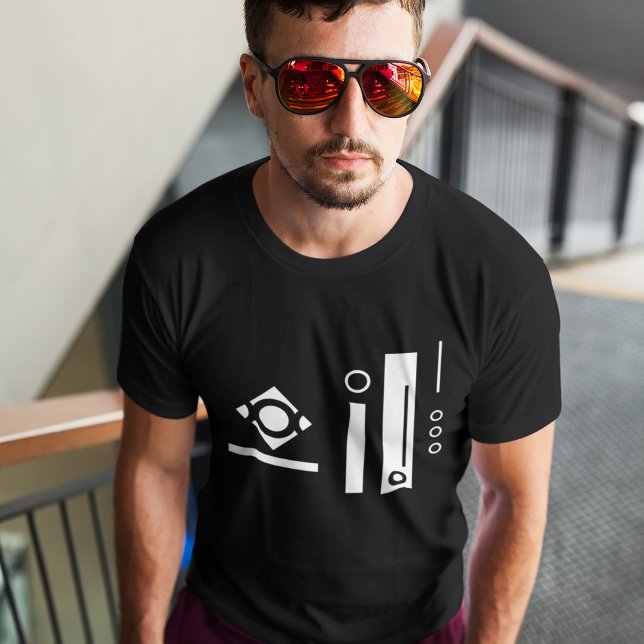 Black and White Modern Geometric Abstract T-Shirt (Creator Uploaded)