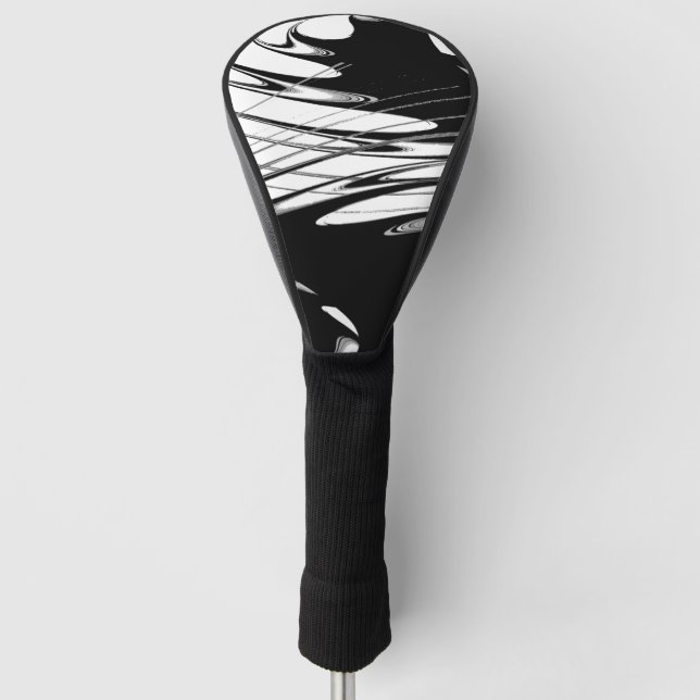 Black and White Modern Golf Head Cover (Front)