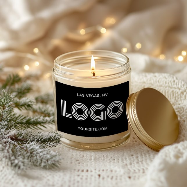 Black and White Modern Logo Rectangular Sticker (Black and White Modern Logo Rectangular Sticker)