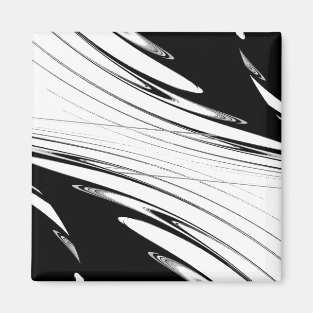 Black and White Modern Magnet (Front)