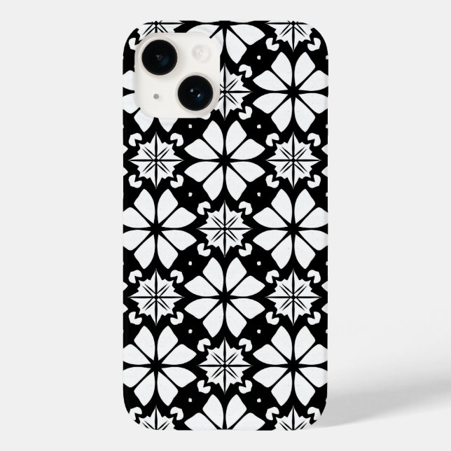 Black and white Modern Minimalist Abstract Design Case-Mate iPhone Case (Back)
