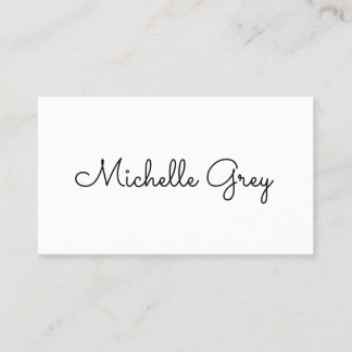 Black and white modern minimalist business card