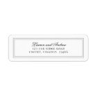 Black and White Modern Minimalist Return Address