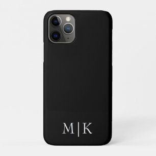 Black and White   Modern Monogram iPhone 11 Pro Case