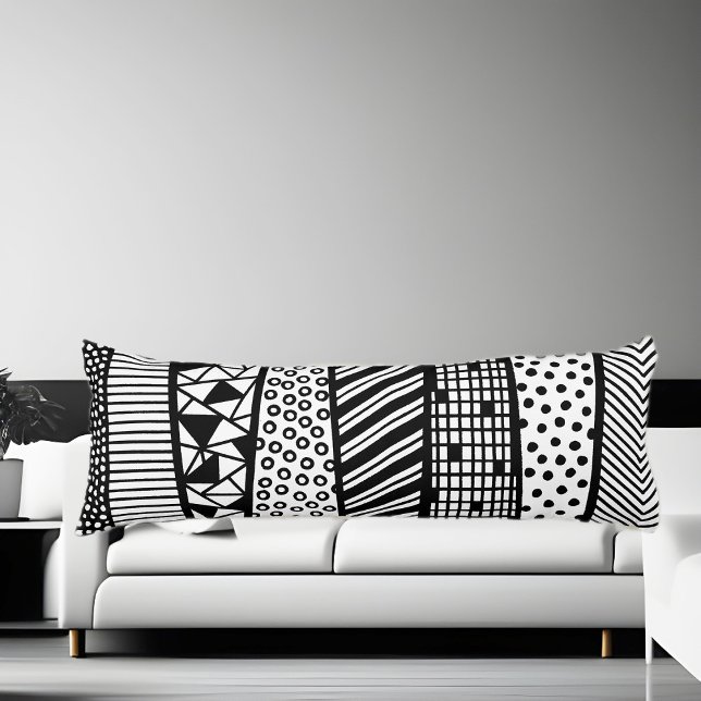 Black and white - modern pattern body cushion (Creator Uploaded)