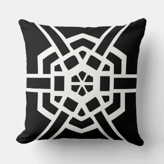 black and white modern pattern cushion