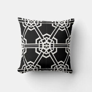 black and white modern pattern cushion