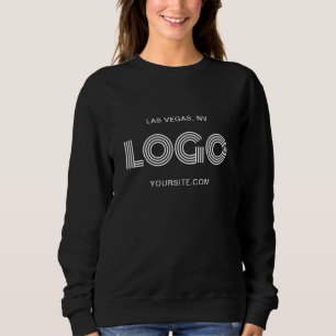 Black and White Modern Rectangular Logo Sweatshirt