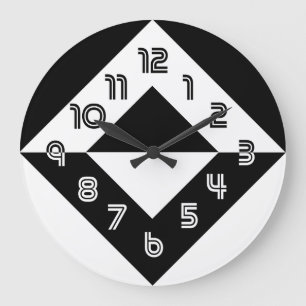 Black And White Modern Round Wall Clock