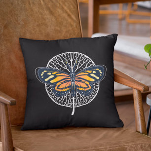 Black and White Modern Simple Butterfly Cushion