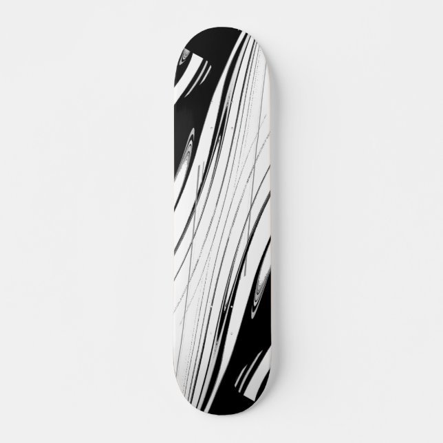 Black and White Modern Skateboard (Front)