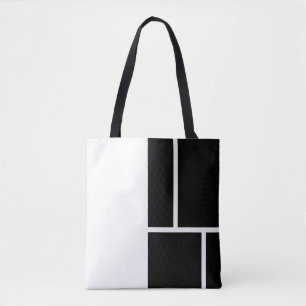 Black and White Modern Tote Bag