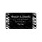 Black and White Modern Zebra Address Labels