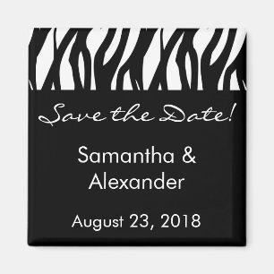 Black and White Modernist Stripe Magnet