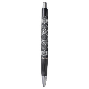 Black and White Monochrome Mandala Pattern