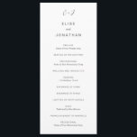 Black and White Monogram Elegant Wedding Program<br><div class="desc">Elegant wedding program featuring a classic style combining traditional serif,  modern sans serif and elegant script fonts.</div>