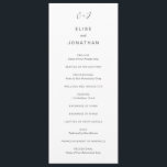 Black and White Monogram Elegant Wedding Program<br><div class="desc">Elegant wedding program featuring a classic style combining traditional serif,  modern sans serif and elegant script fonts.</div>
