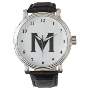 Black and white monogram watches   Customisable