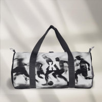 black and white monogrammed soccer