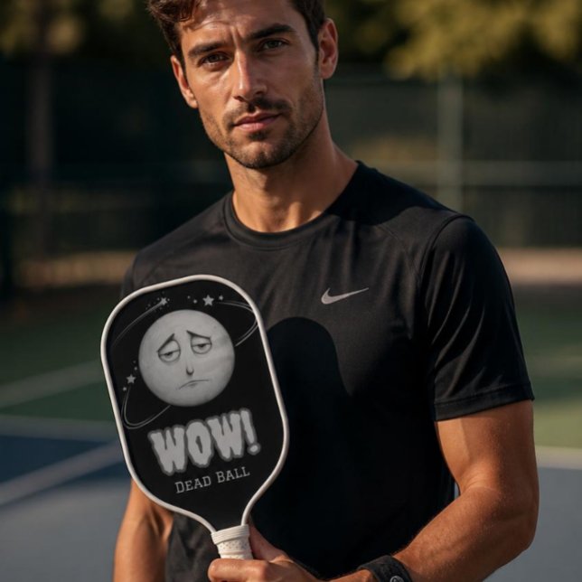 Black and white Moon face Pickleball Paddle (Creator Uploaded)