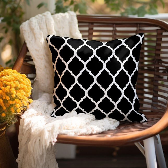 Black and White Moroccan Pattern Cushion (Creator Uploaded)
