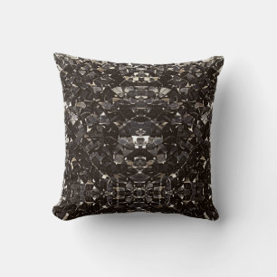 Black and white mosaic cushion