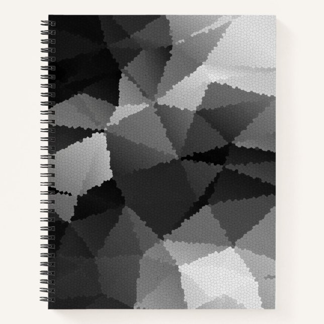 Black and white mosaic pattern notebook (Front)