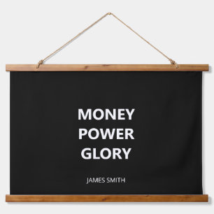 Black and White Motivational Hanging Tapestry