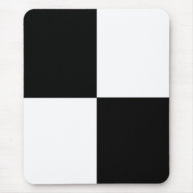 Black and white  mouse pad (Front)