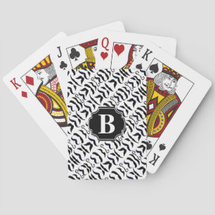 Black and White Moustache Mr. Hipster Vintage Playing Cards