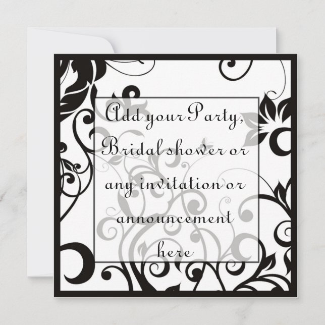Black and White Multi purpose Invitation (Front)